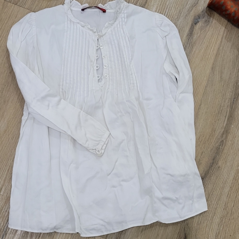 Girls size 8 white blouse